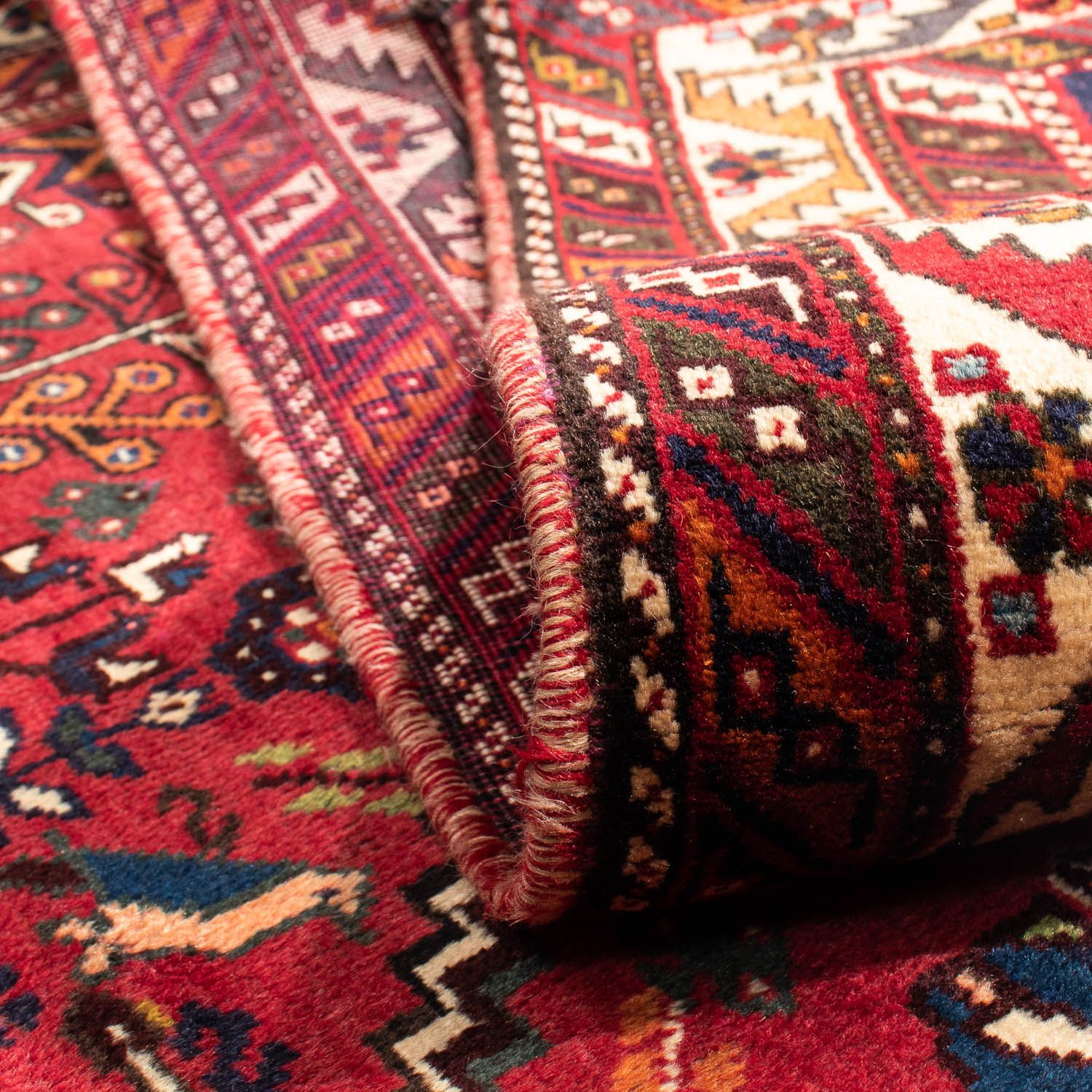 Alfombra persa - Nómada - 293 x 211 cm - rojo oscuro