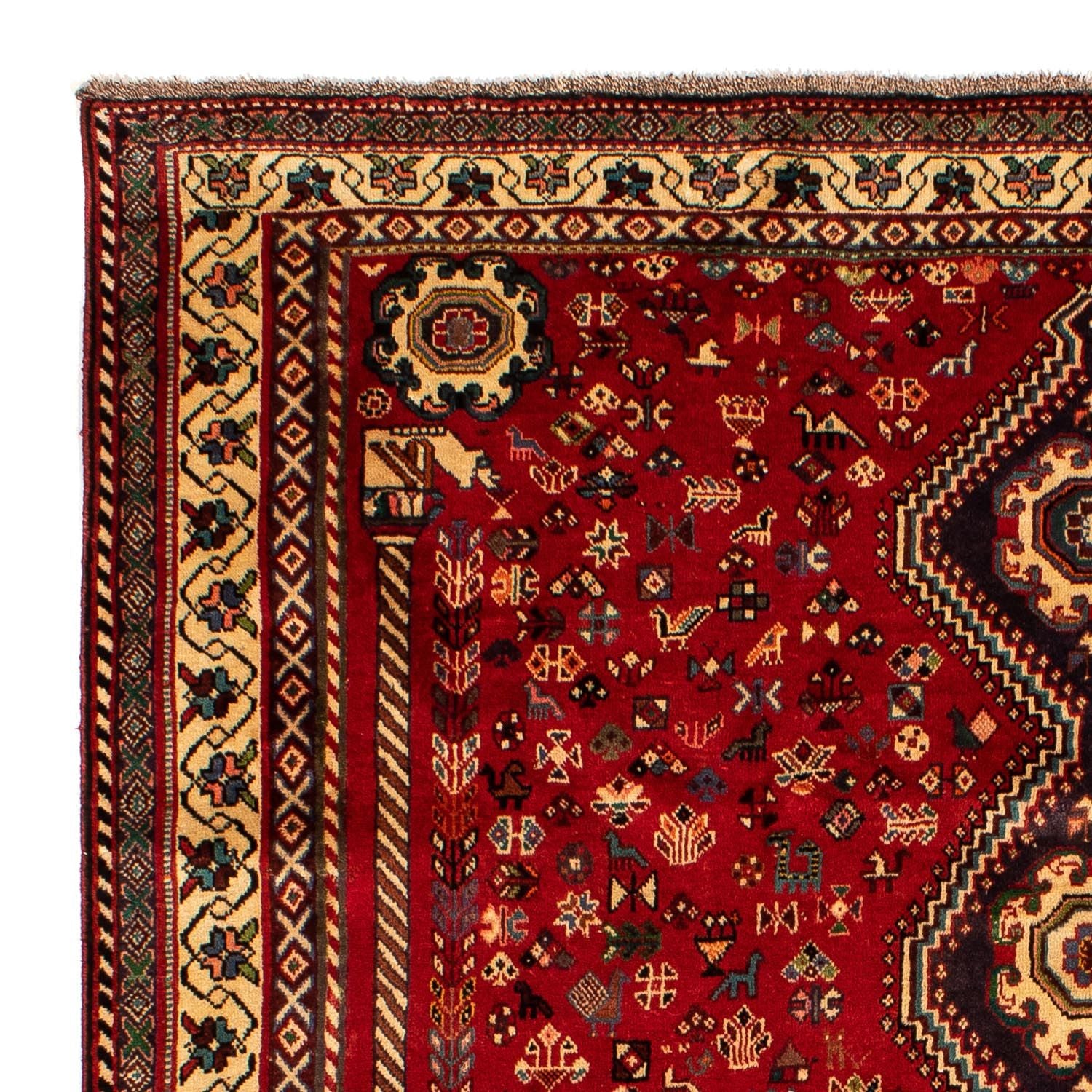 Alfombra persa - Nómada - 295 x 210 cm - rojo oscuro