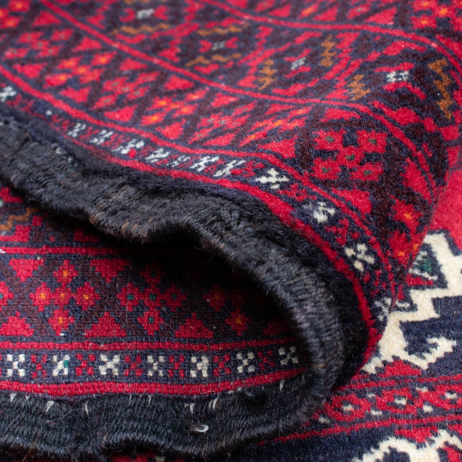 Alfombra Belutsch - 137 x 97 cm - rojo oscuro