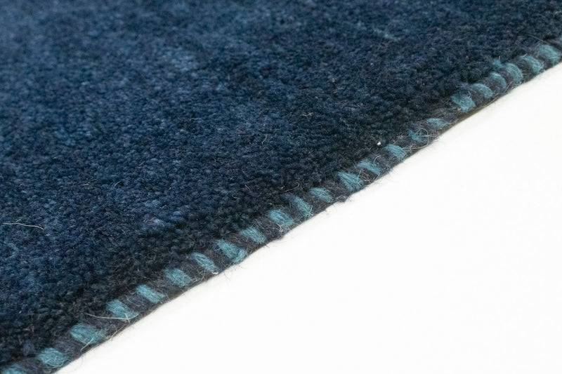 Alfombra de pasillo Alfombra Gabbeh - Persa - 228 x 80 cm - azul oscuro