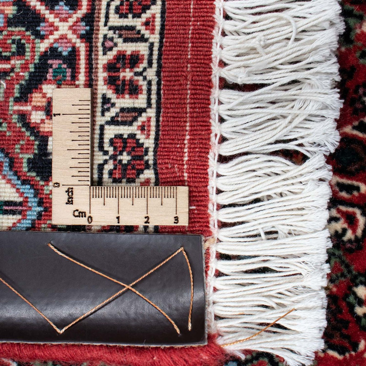 Alfombra de pasillo Alfombra persa - Bidjar - 204 x 99 cm - rojo