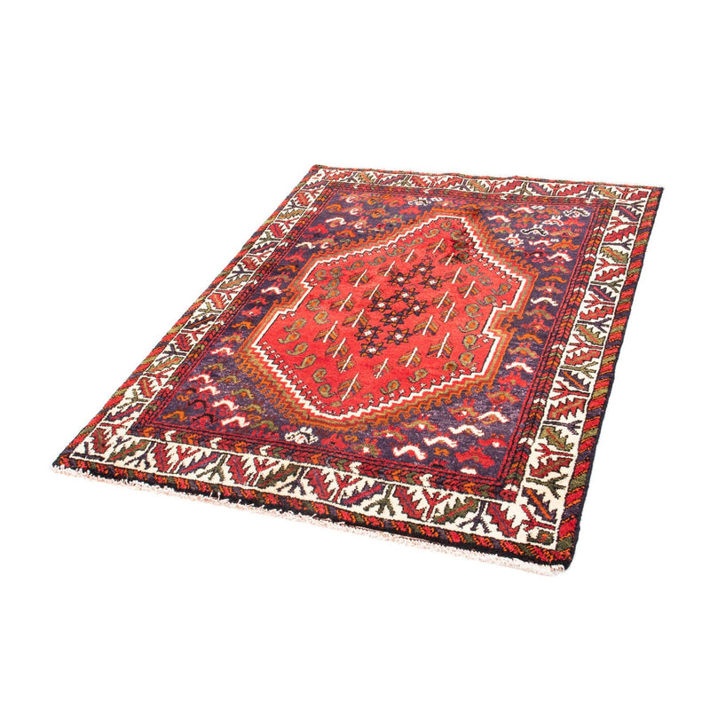 Alfombra persa - Nómada - 139 x 111 cm - rojo oscuro