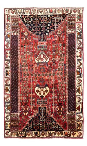 Alfombra persa - Nómada - 253 x 164 cm - rojo