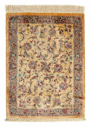 Alfombra persa - Ghom - 82 x 59 cm - marrón claro