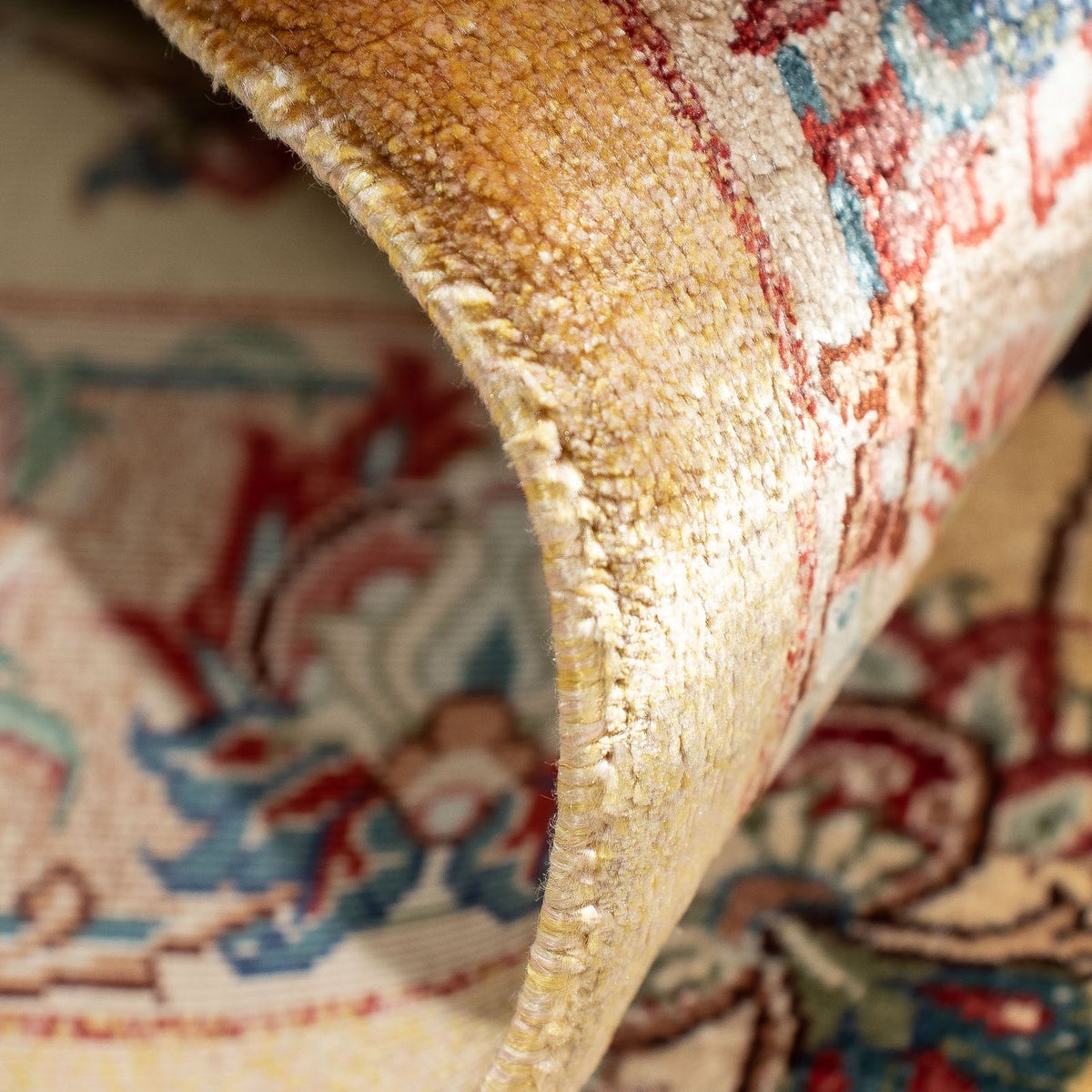 Alfombra persa - Ghom - 82 x 59 cm - marrón claro