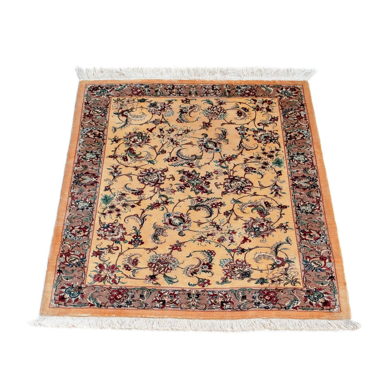 Alfombra persa - Ghom - 82 x 59 cm - marrón claro