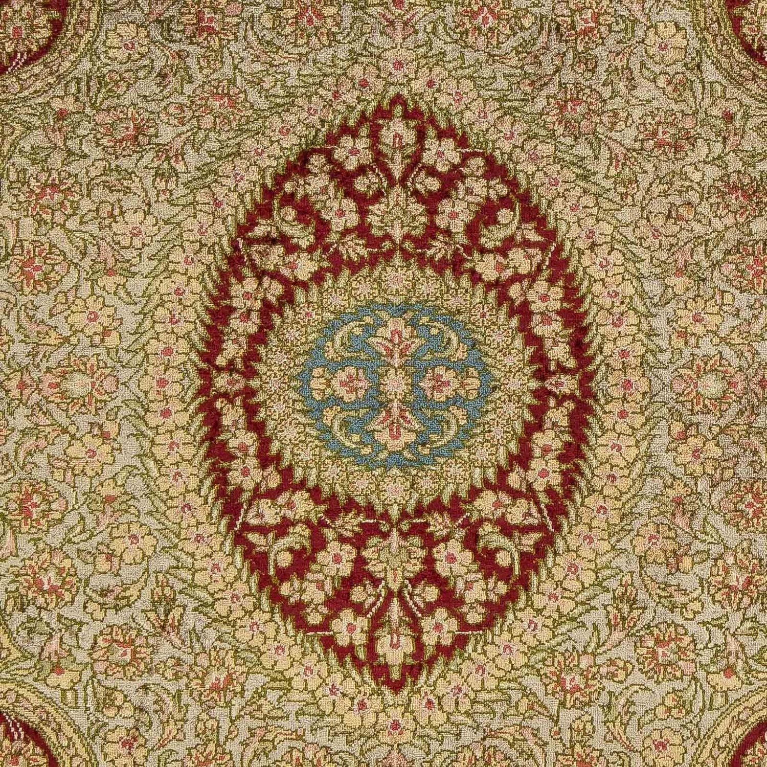 Alfombra persa - Ghom - 78 x 58 cm - rojo oscuro