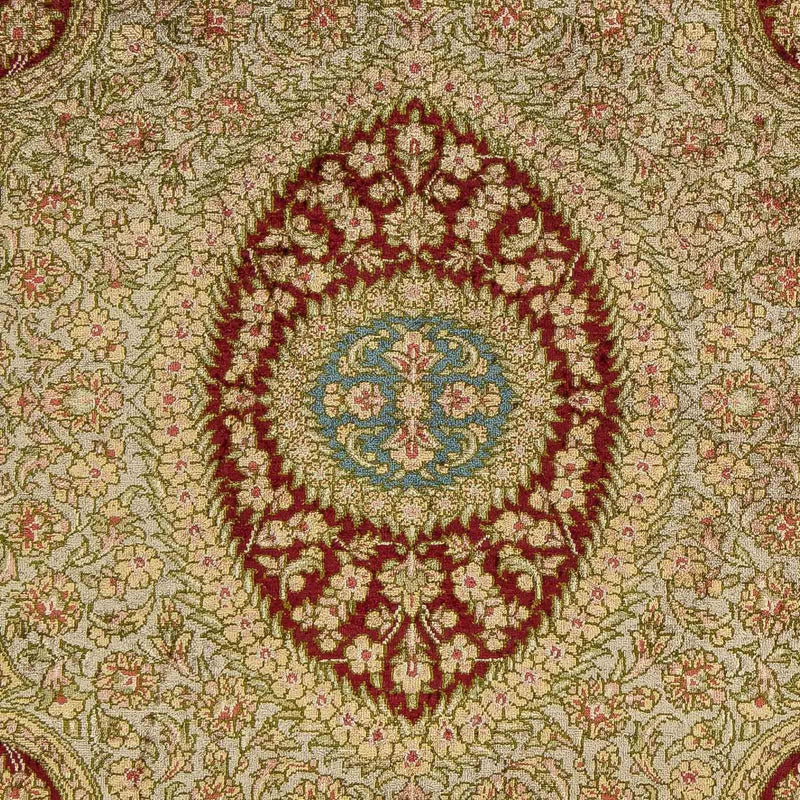 Alfombra persa - Ghom - 78 x 58 cm - rojo oscuro