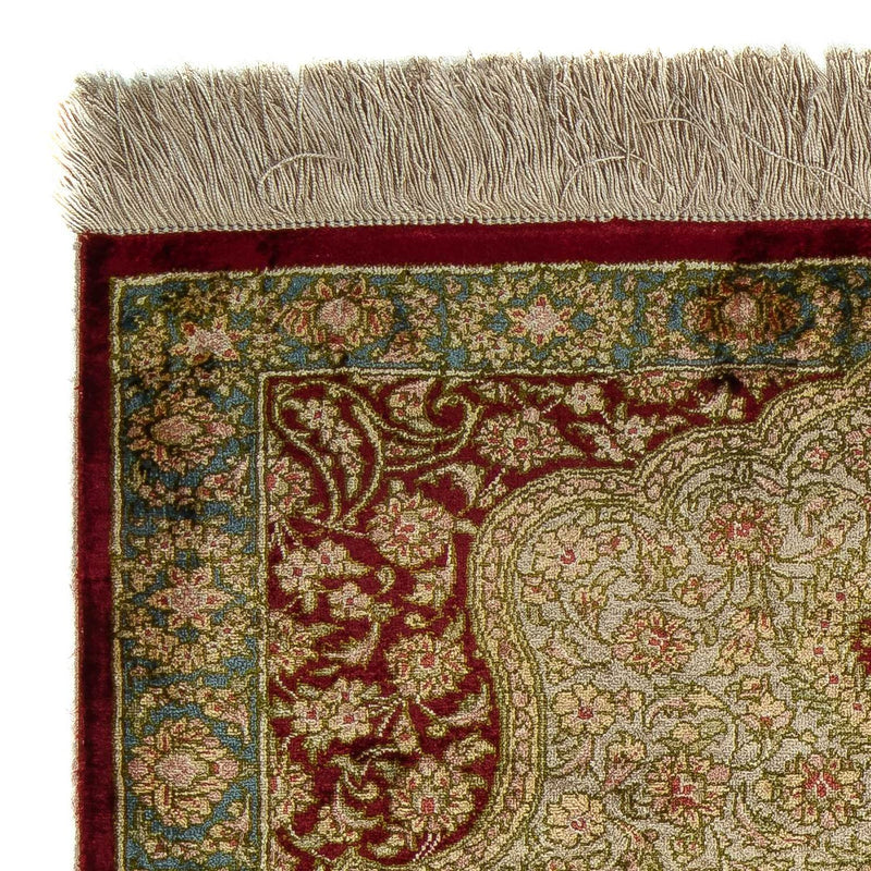 Alfombra persa - Ghom - 78 x 58 cm - rojo oscuro