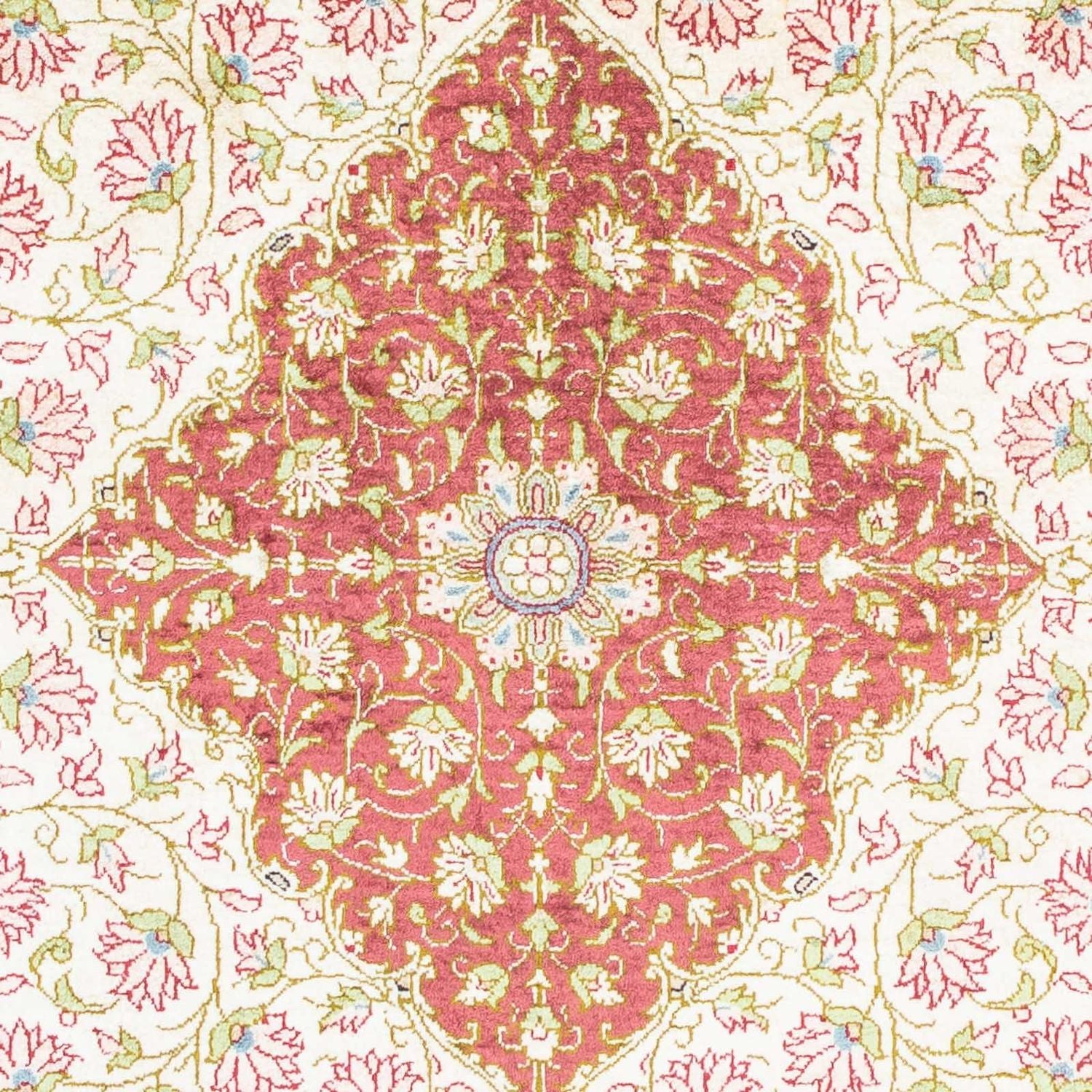 Alfombra persa - Ghom - 125 x 80 cm - beige