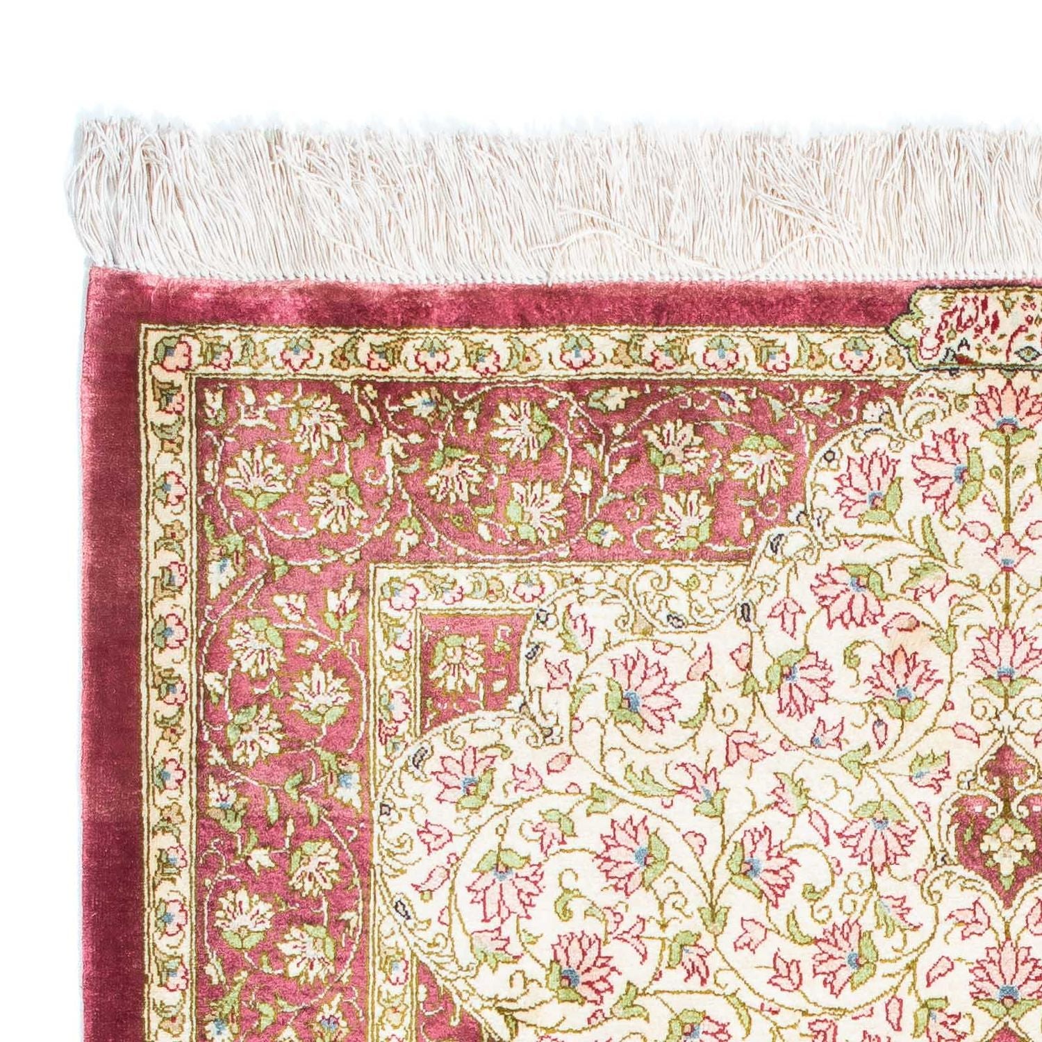 Alfombra persa - Ghom - 125 x 80 cm - beige