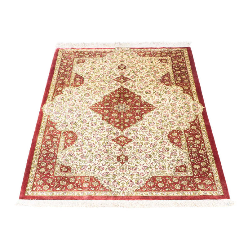 Alfombra persa - Ghom - 125 x 80 cm - beige