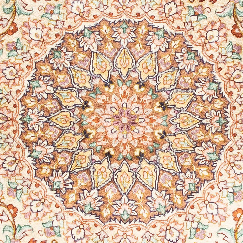 Alfombra persa - Ghom - 123 x 76 cm - beige