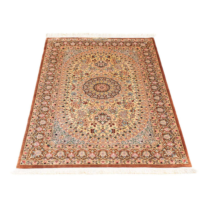 Alfombra persa - Ghom - 123 x 76 cm - beige