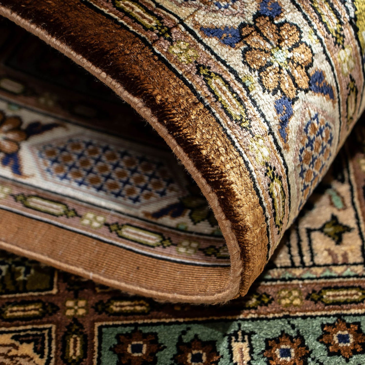 Alfombra persa - Ghom - 93 x 59 cm - multicolor