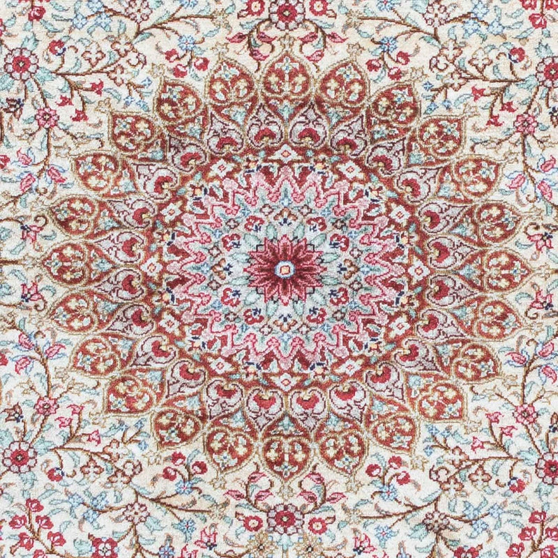 Alfombra persa - Ghom - 122 x 79 cm - beige