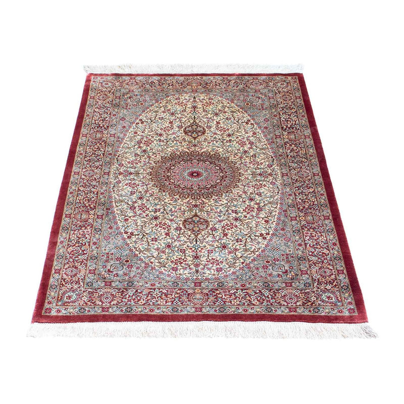 Alfombra persa - Ghom - 122 x 79 cm - beige