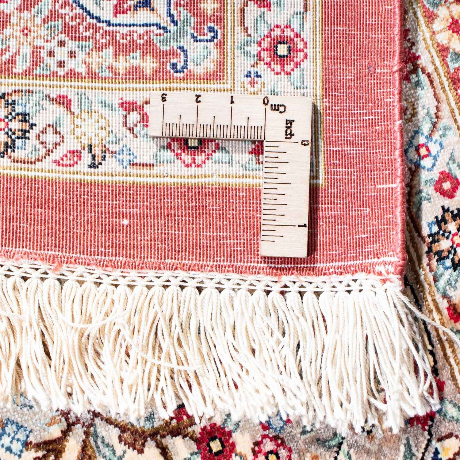 Alfombra persa - Ghom - 122 x 79 cm - beige
