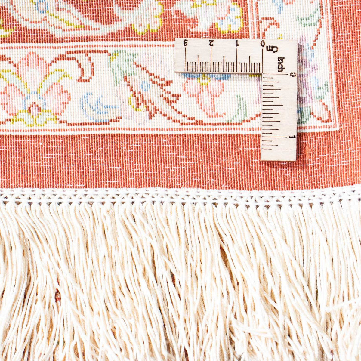 Alfombra persa - Ghom - 123 x 83 cm - beige