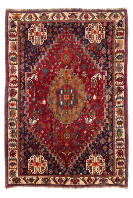 Alfombra persa - Nómada - 242 x 158 cm - rojo oscuro