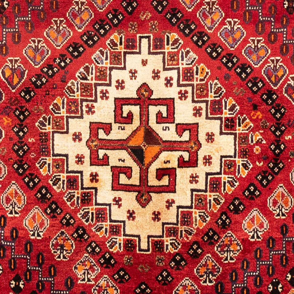 Alfombra persa - Nómada - 256 x 163 cm - rojo oscuro