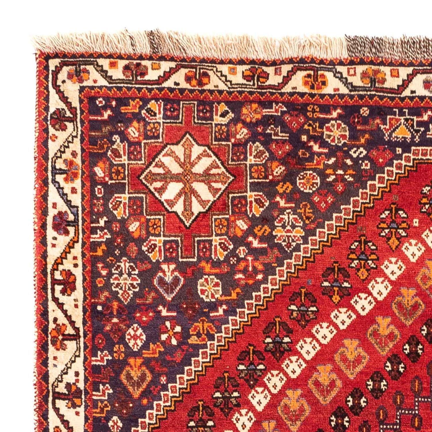 Alfombra persa - Nómada - 256 x 163 cm - rojo oscuro