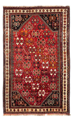Alfombra persa - Nómada - 233 x 152 cm - rojo oscuro