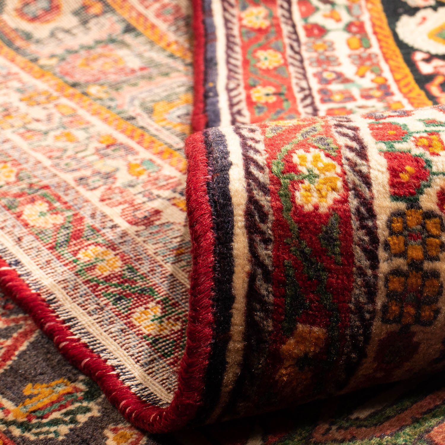 Alfombra persa - Nómada - 290 x 206 cm - rojo oscuro