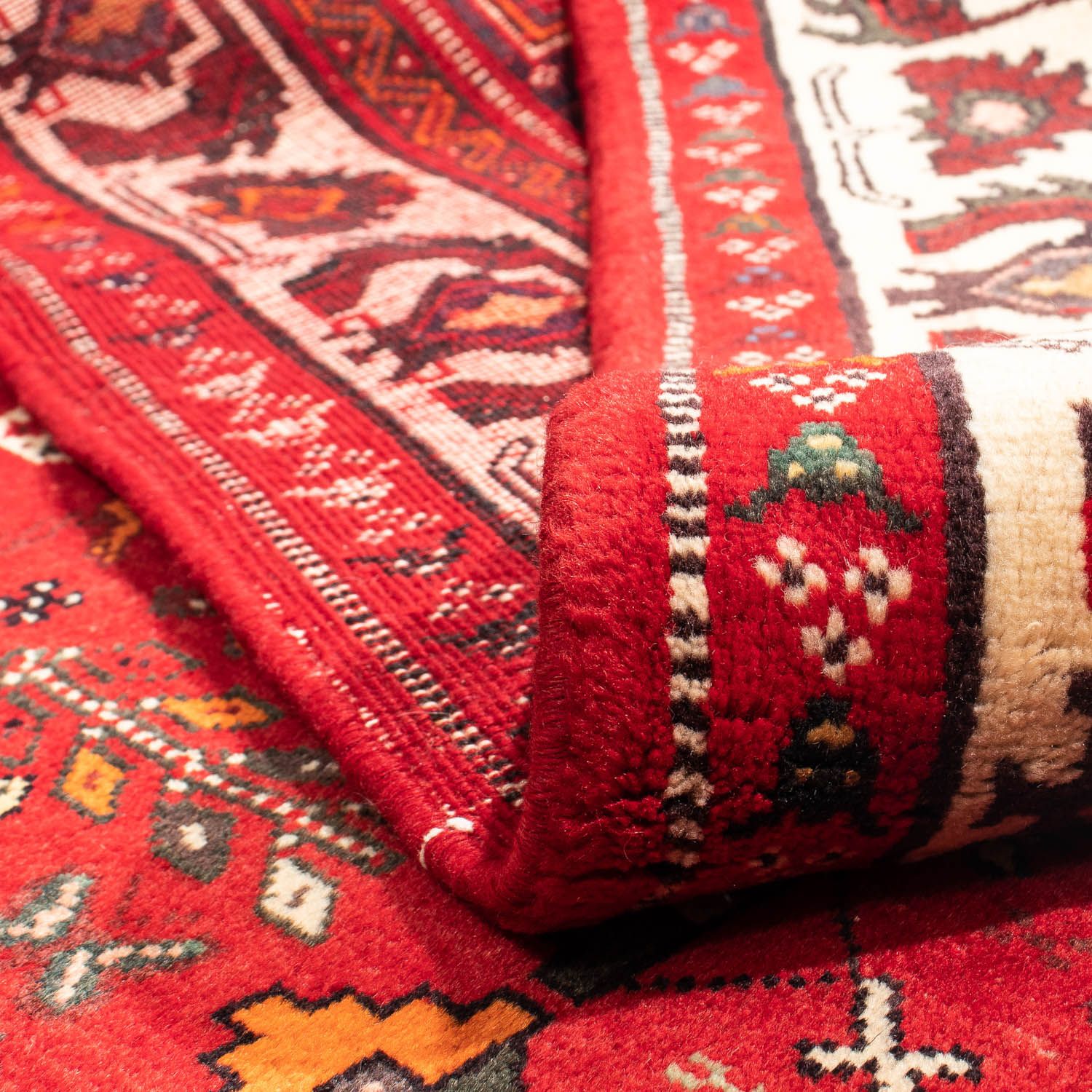 Alfombra persa - Nómada - 283 x 204 cm - rojo oscuro