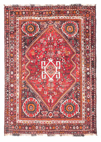 Alfombra persa - Nómada - 149 x 111 cm - rojo oscuro