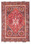 Alfombra persa - Nómada - 149 x 111 cm - rojo oscuro