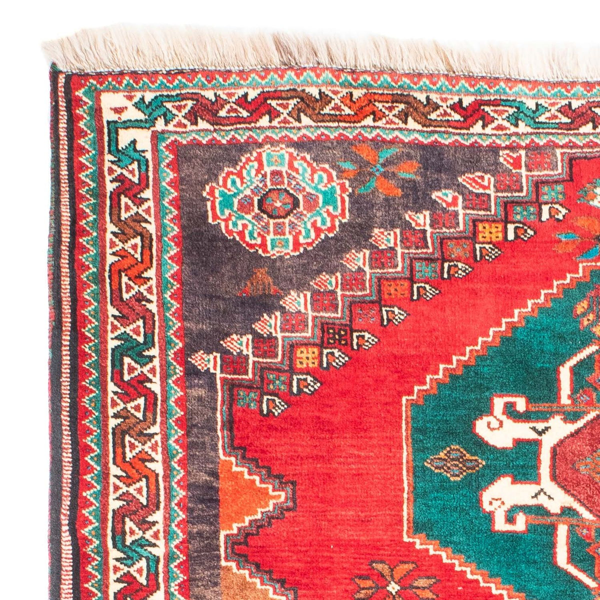 Alfombra persa - Nómada - 160 x 110 cm - rojo oscuro