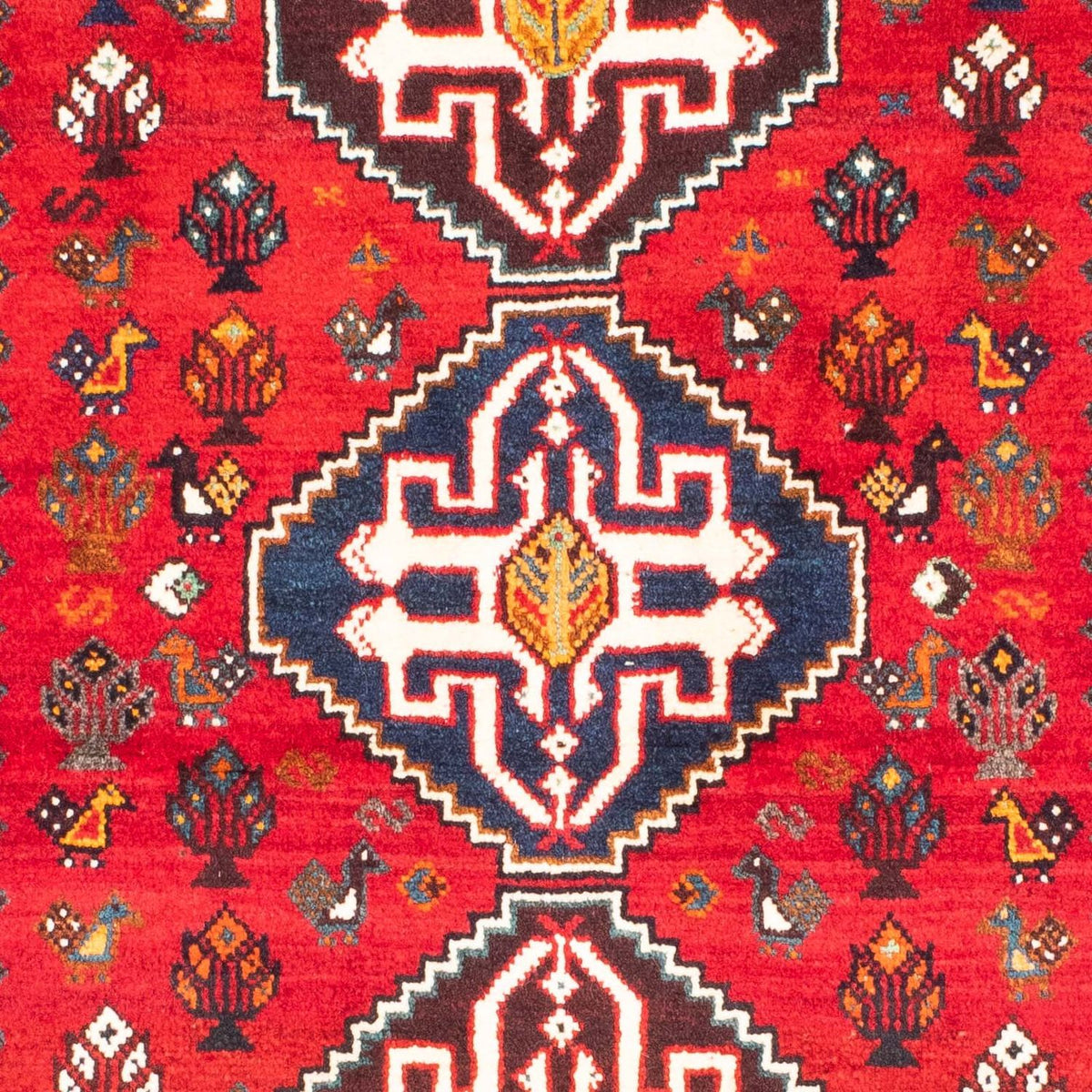 Alfombra persa - Nómada - 151 x 106 cm - rojo oscuro