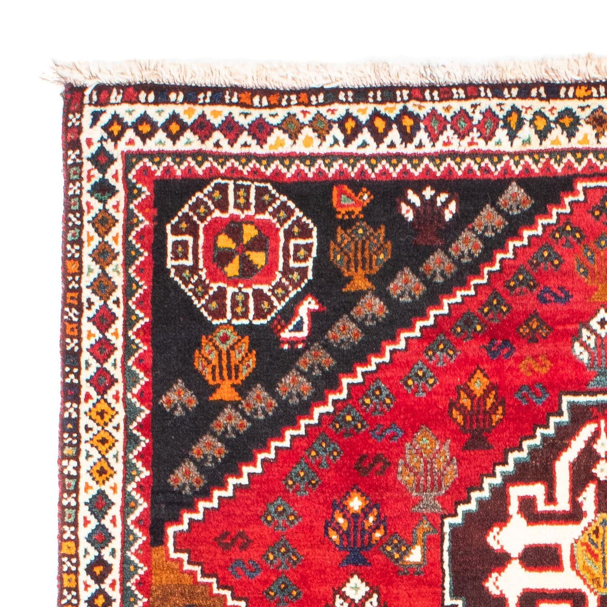 Alfombra persa - Nómada - 151 x 106 cm - rojo oscuro