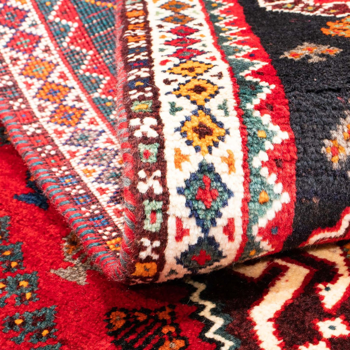 Alfombra persa - Nómada - 151 x 106 cm - rojo oscuro