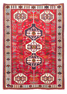 Alfombra persa - Nómada - 158 x 112 cm - rojo oscuro