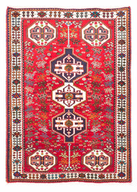 Alfombra persa - Nómada - 158 x 112 cm - rojo oscuro