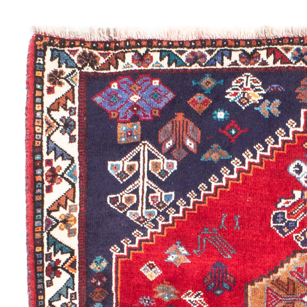 Alfombra persa - Nómada - 157 x 119 cm - rojo oscuro