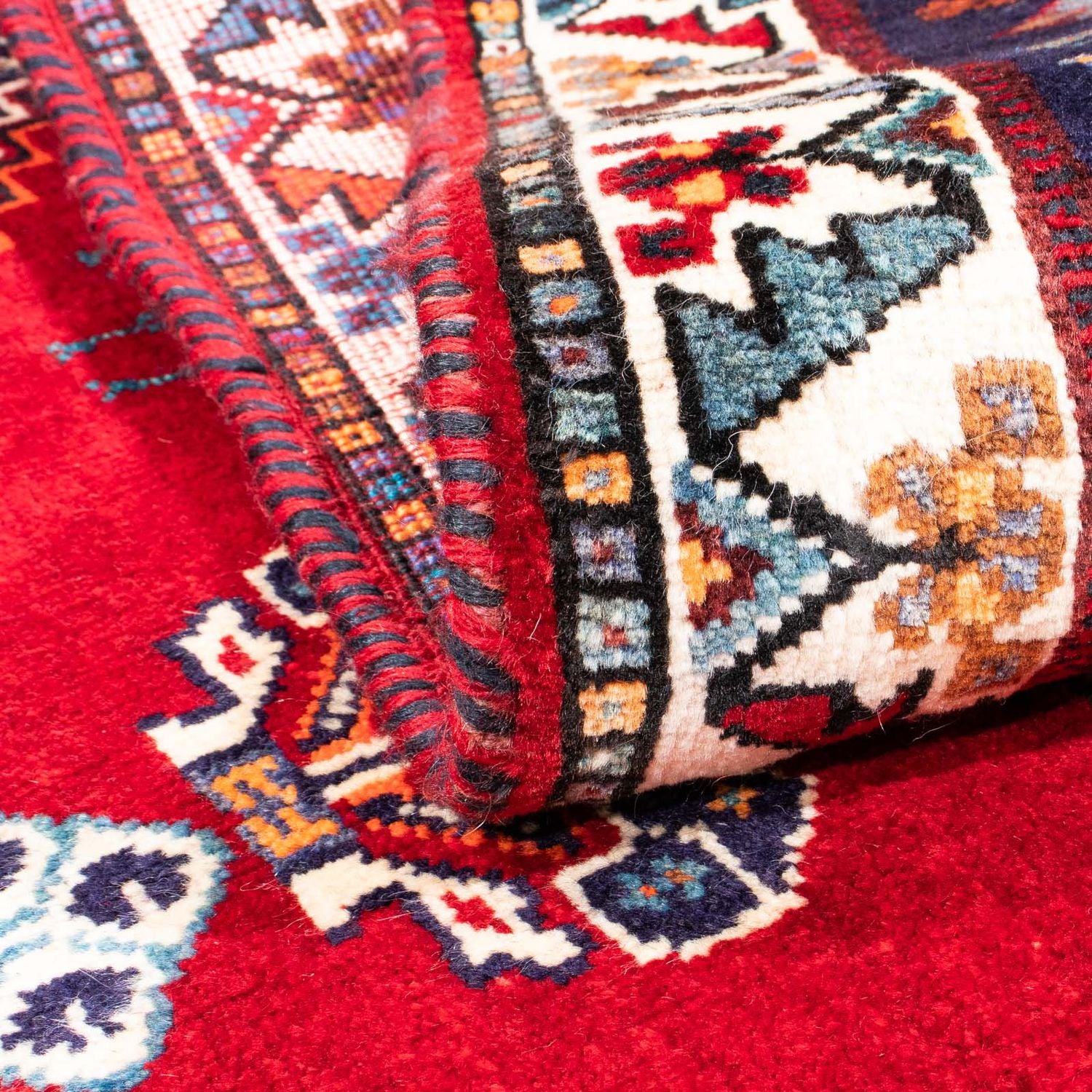 Alfombra persa - Nómada - 157 x 119 cm - rojo oscuro