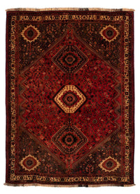 Alfombra persa - Nómada - 273 x 203 cm - rojo oscuro