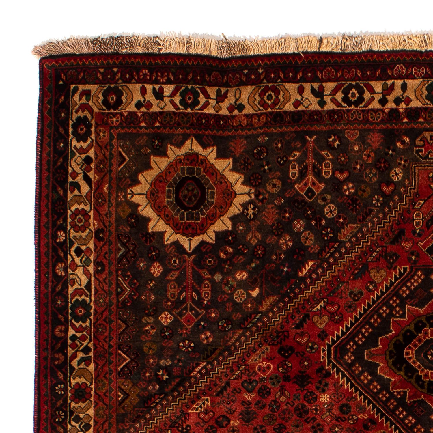 Alfombra persa - Nómada - 273 x 203 cm - rojo oscuro