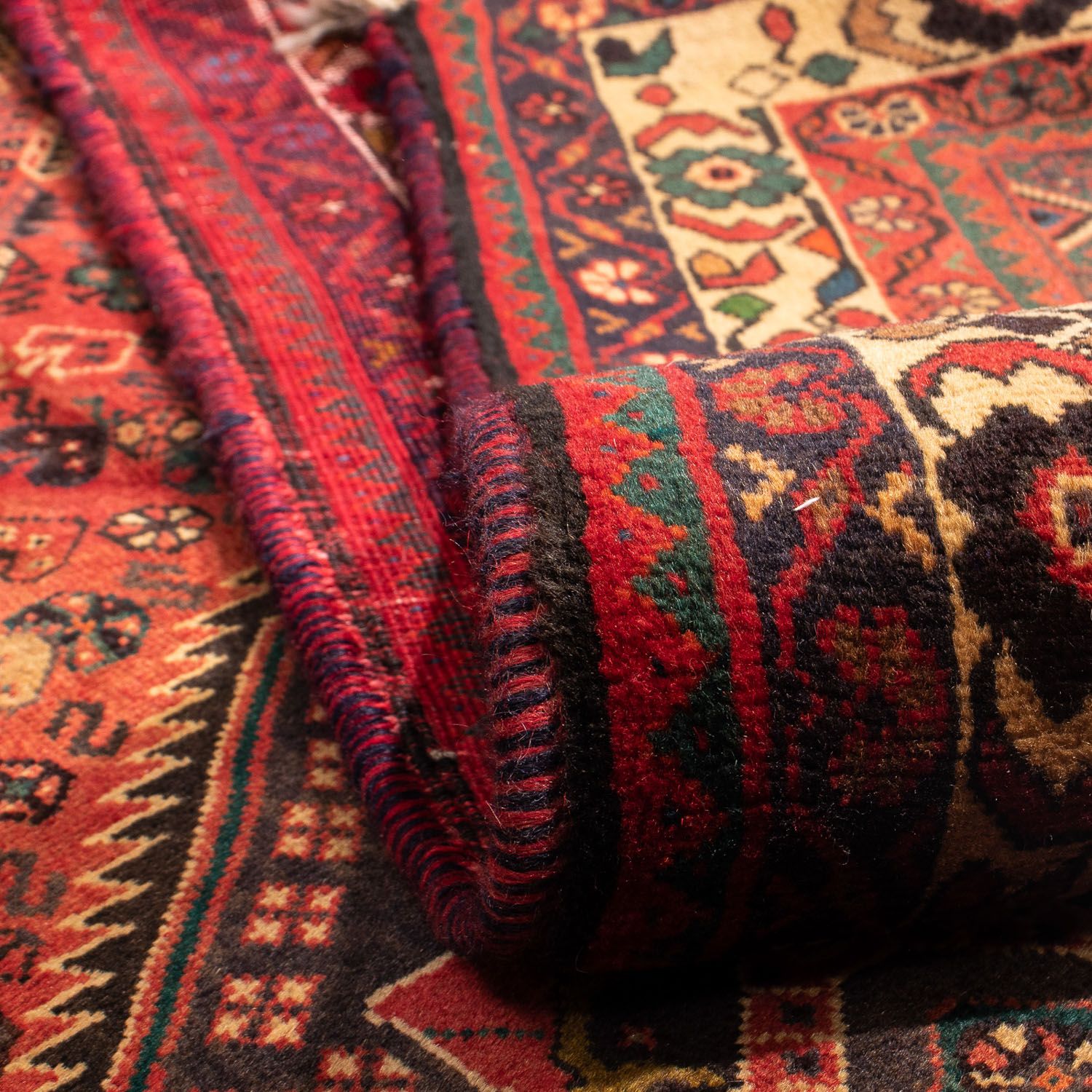 Alfombra persa - Nómada - 273 x 203 cm - rojo oscuro