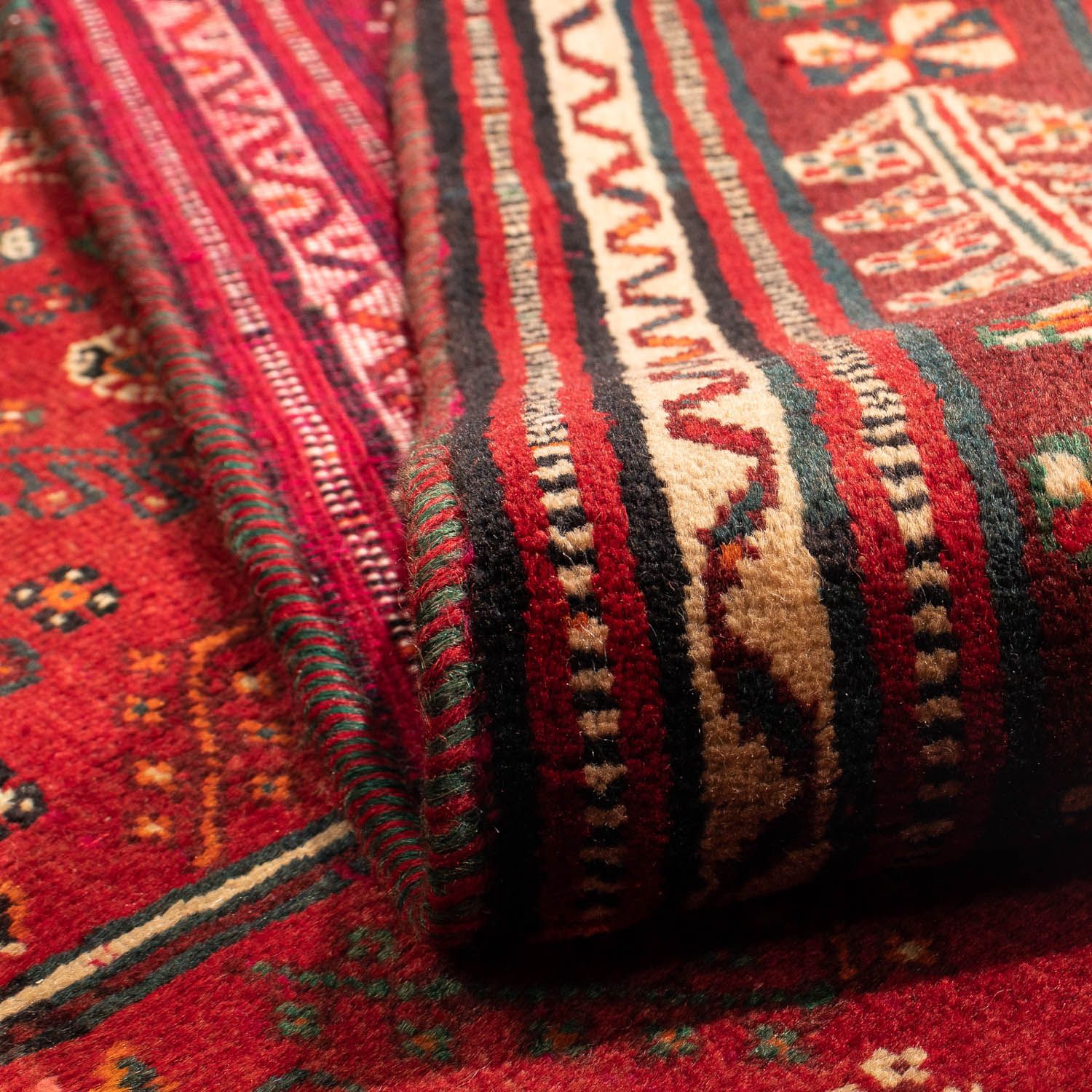 Alfombra persa - Nómada - 305 x 214 cm - rojo oscuro