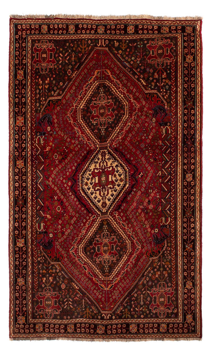 Alfombra persa - Nómada - 280 x 177 cm - rojo oscuro