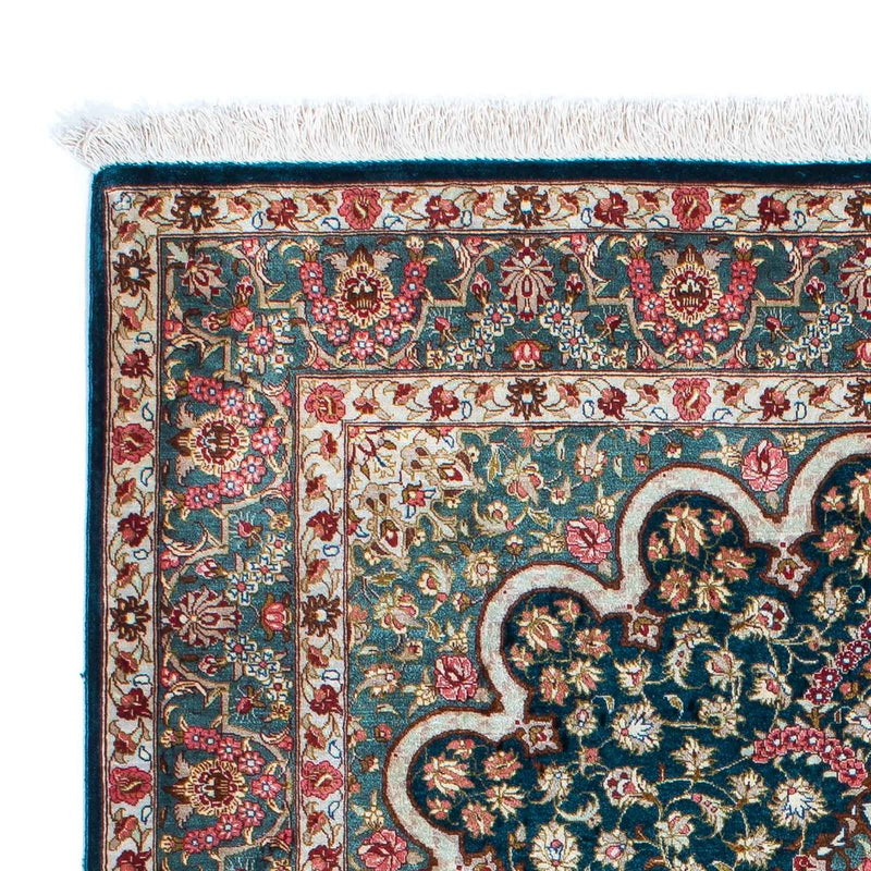 Alfombra persa - Ghom - 150 x 101 cm - verde