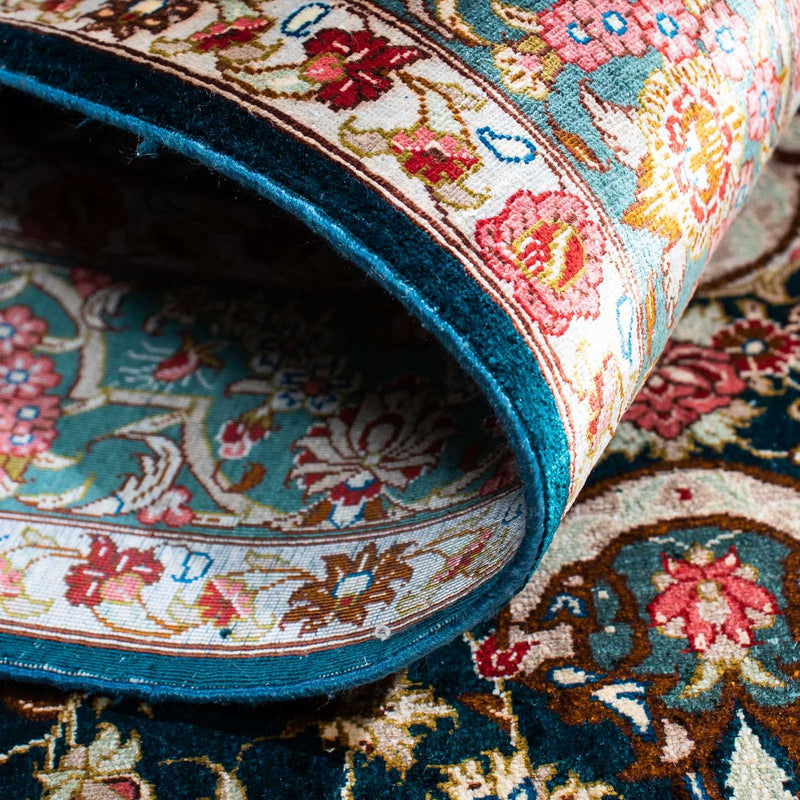 Alfombra persa - Ghom - 150 x 101 cm - verde