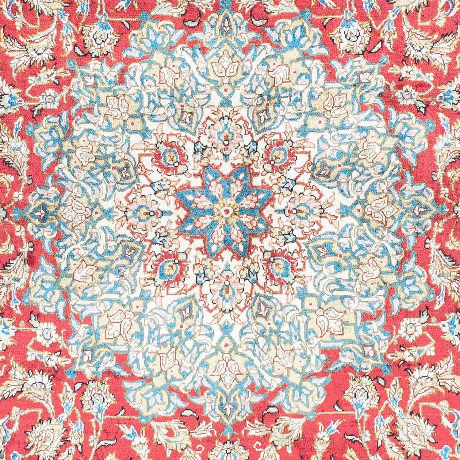 Alfombra persa - Ghom - 156 x 98 cm - rojo