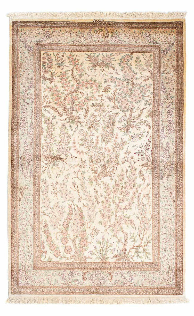 Alfombra persa - Ghom - 157 x 102 cm - beige