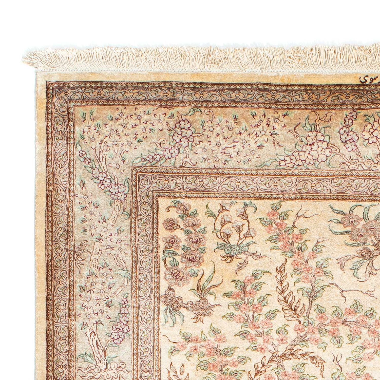 Alfombra persa - Ghom - 157 x 102 cm - beige