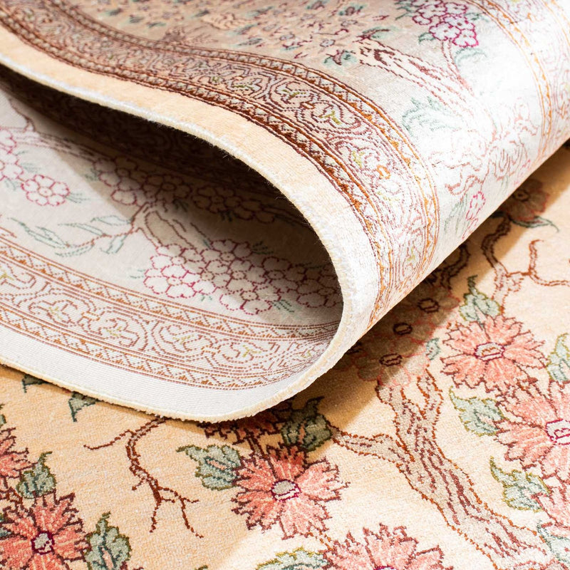 Alfombra persa - Ghom - 157 x 102 cm - beige